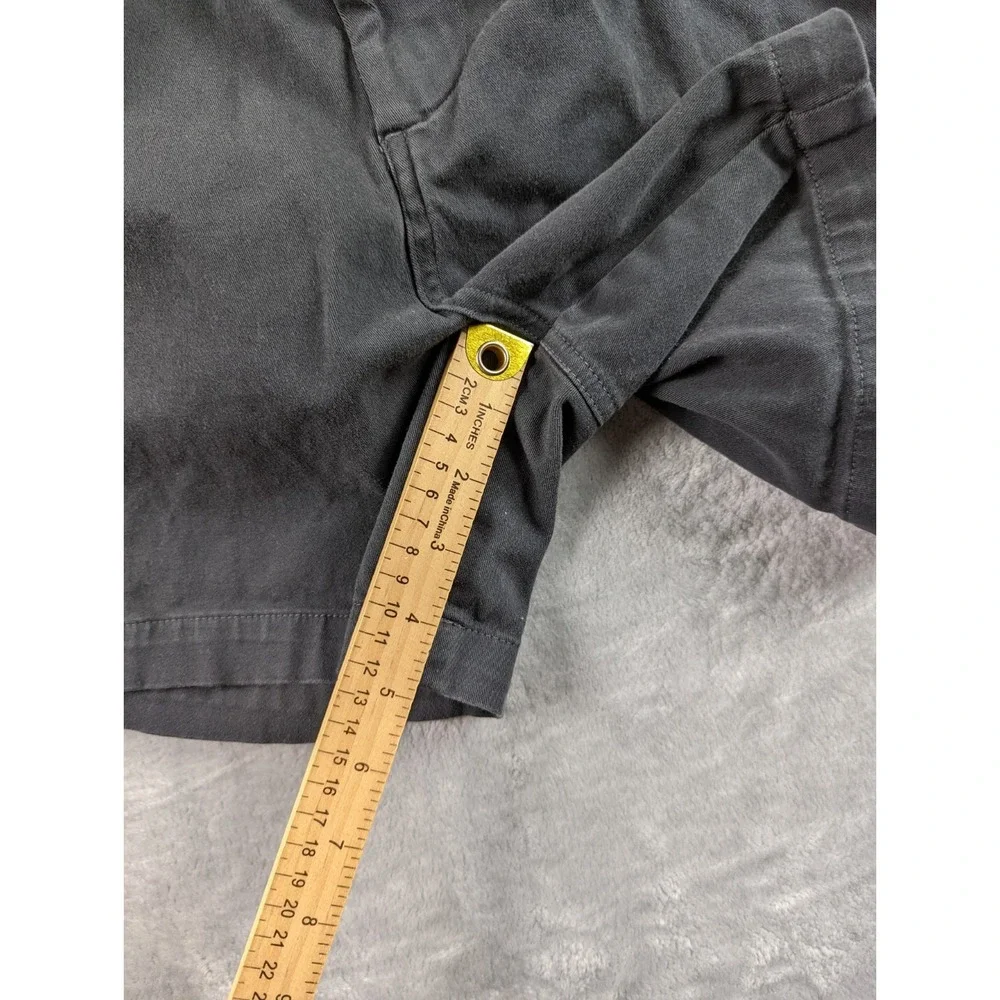 Cove USA Shorts Men 34 Black Faded Canvas Elastic Waist Chino 5